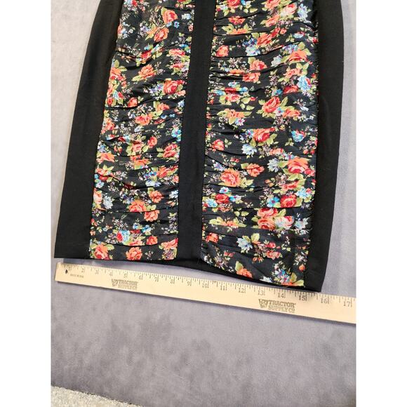 Bailey 44 Ruched Ponte Print Divide Dress Size Medium ANTHROPOLOGIE Floral - Picture 7 of 10